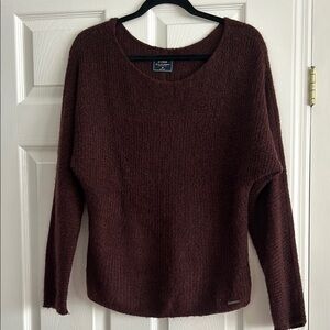 Burgundy Boatneck Dolman Sweater